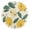 Gold, variant on Lemon Hand Drawing Beige Background Round Wall Clock Silent Battery Operated Home Decor for Living Room Bedroom