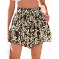 thumbnail image 2 of Women'S Flowy Shorts Summer Beach Vacation Clothes Casual High Waist Wide Leg Ruffle Shorts Color No. 6 L, 2 of 9