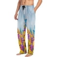 thumbnail image 4 of Flowers Sunflowers and Butterflies Men's Pajama Pants Lightweight Sleepwear Bottom Lounge Pants, 4 of 6