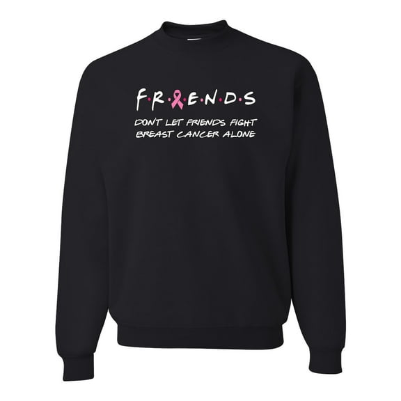 Don't Let Friends Alone Awareness Unisex Crewneck Graphic Sweatshirt, Black, Small