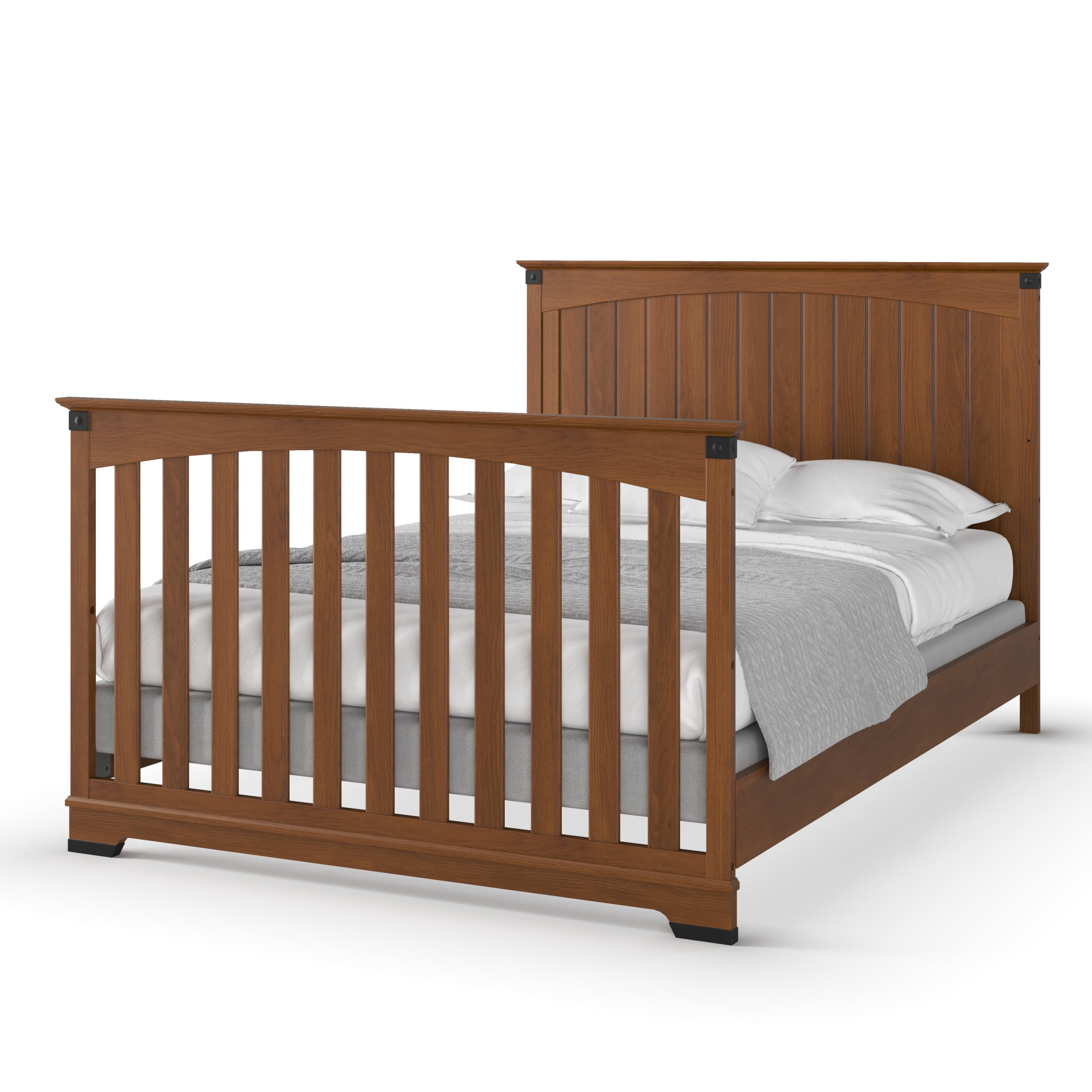 Child Craft Full-Size Bed Rail Conversion Kit, Converts 4-in-1 Crib to Bed, Solid Wood, Coach Cherry