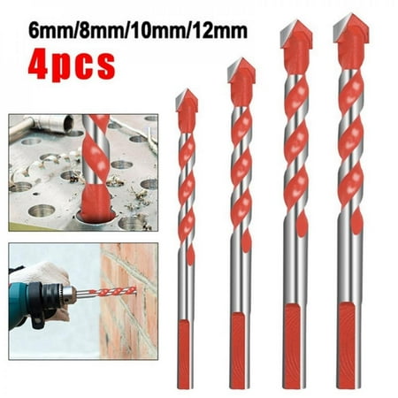 

4pcs Multifunctional Ceramic Glass Drilling Hole Drill Bit Set 6mm 8mm 10mm 12mm
