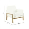 thumbnail image 3 of HomePop Modern Wood Frame Armchair, Cream Boucle, 3 of 10