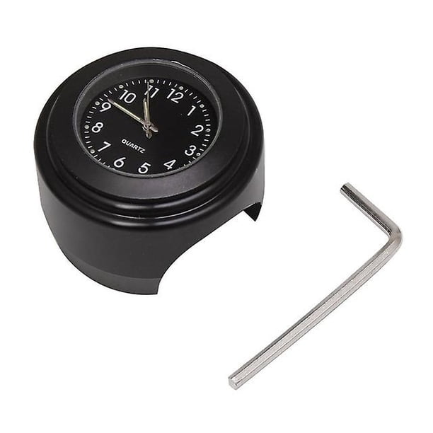 Universal 7/8 Waterproof Chrome Motorcycle Bike Handlebar Mount Quartz Clock Watch Aluminum Luminous Clock Moto Black Accessori