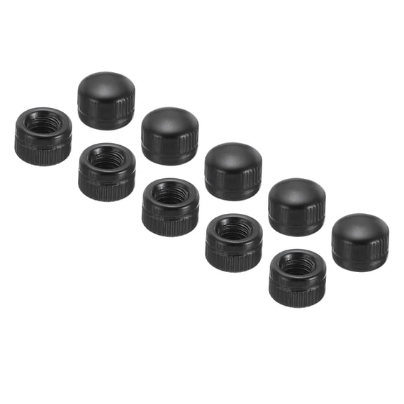Uxcell M6x1 Cap Nut, 25 Pcs Acorn Nut Screw Knob Cap Insert Bolt Cover Female Thread Knurled, Black