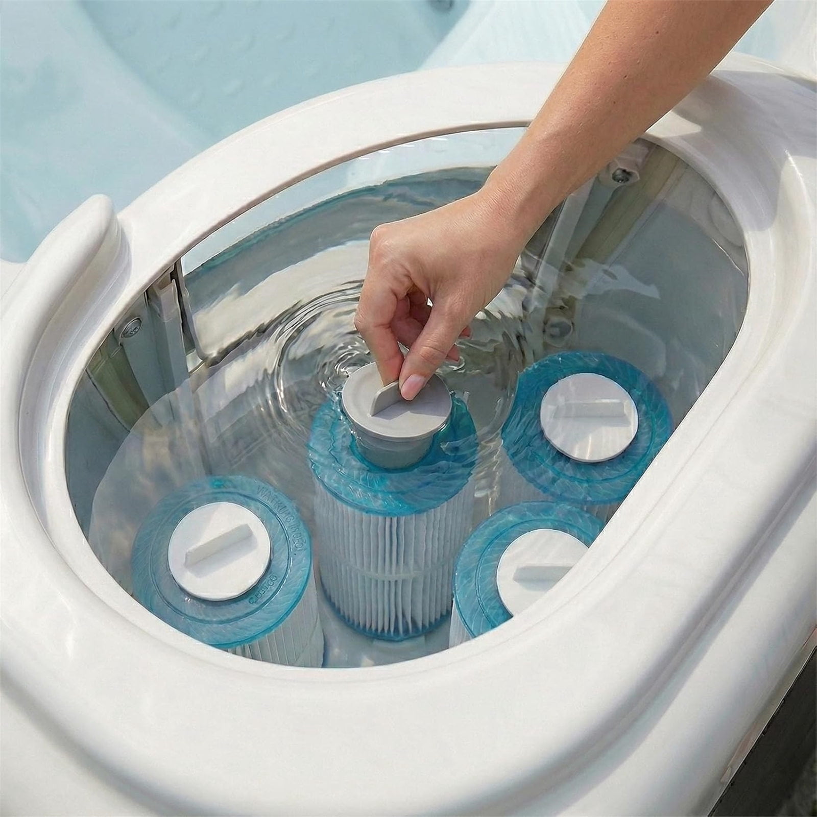 Universally Hot Tubs Filter Standpipe Cap Replacement Plastic Texture Suitable for White Filter Pipes Spa Maintenance