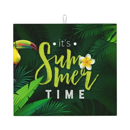 

Matuu Tropical Summer Vibes for Dish Drying Mat for Kitchen Counter for Kitchen and Dining Kitchen Counter Accessories 16 x18