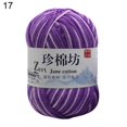thumbnail image 2 of Zhaomeidaxi 4 Strands Colorful Cotton Crochet Knitting Yarn Assorted Colors Perfect for Mini Knitting Baby Clothes Woolen Yarn(1 Roll), 2 of 5