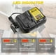 thumbnail image 3 of DCB112 DCB119 Batería de Coche Charger Compatible con DeWal 12V, 20V y 60V MAX Batería de Iones de Litio DCB203 DCB201 DCB204 DCB206 DCB606 DCB609 Reemplazo DCB120 para Vehículo MAX 20V Charger, 3 of 8