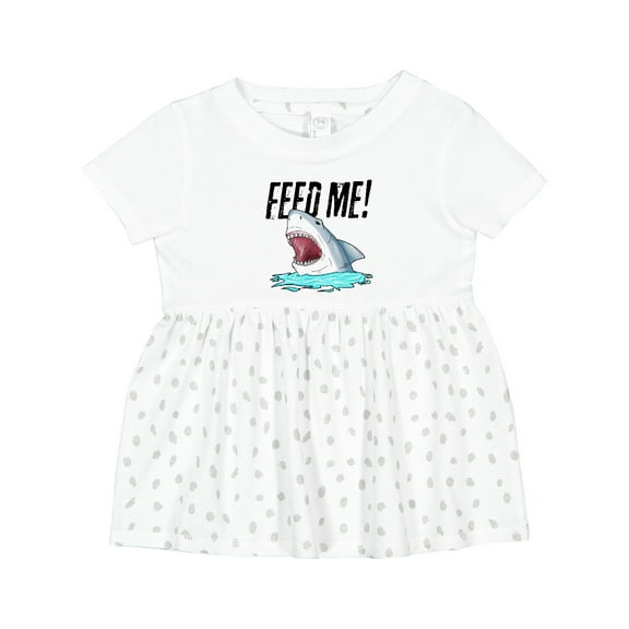 Inktastic Feed Me with Shark Head Girls Baby Dress