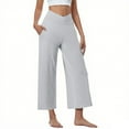 thumbnail image 2 of Xuniizn Womens Yoga Pants Wide Leg Casual Solid Elastic High Waist Cropped Workout Pants Plus Size Soft Comfy Outdoor Running Joggers Sweatpants, S-3XL, 2 of 8