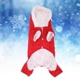 thumbnail image 4 of Sudadera con capucha de color melocotón conmovedora, abrigo de felpa para perros para otoño-invierno, conjunto de vellón acogedor, tallas para mascotas, rojo n.º 10, 4 of 8