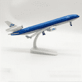 thumbnail image 5 of NATEFEMIN 1/400 Scale Diecast Airplane Model Netherlands MD-11 with Wheels Alloy 20cm Aircraft Collectible Display, 5 of 6