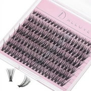 ALLOVE Lash Clusters Individual Lashes D Curl 8-16mm Mixed 84 Pcs Soft Cluster Lashes Individual Lash Extensions for Self-application DIY at Home-Mini 7