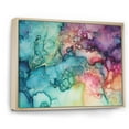 thumbnail image 2 of Designart "Aurora Ink Symphony" Aurora Borealis Floater Framed Wall Art Prints, 2 of 5