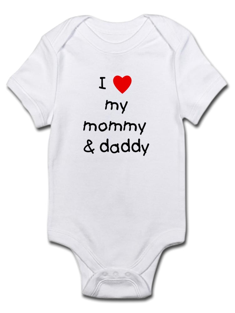 Cafepress I Love My Mommy Daddy Infant Bodysuit Baby Light Bodysuit Walmart Com