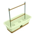 thumbnail image 2 of DOLITY Balcony Planter, Rectangular Planter with Climbing Pole, Detachable Window Resin green, 2 of 9