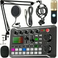 thumbnail image 4 of Home Studio Recording Kit Podcast Music Mixer Equipment Condenser Microphone Set, 4 of 14