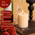 thumbnail image 2 of Pillar Candles - Vanilla Scented 3 Pack - Scented Pillar Candles by Osnell USA, 2 of 6