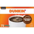 thumbnail image 1 of Dunkin' Donuts Original Blend K-Cup Coffee Pods, Medium Roast, 72 Count, 1 of 6