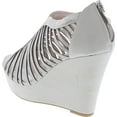 thumbnail image 3 of Top Moda Womens Denver-1 Gladiator Wedge Heel Sandals, 3 of 7