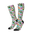 thumbnail image 2 of Bingfone Compression Socks for Women and Men Long Socks for Running Athletic Cycling Nurse-Watercolor Flowers, 2 of 8