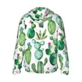 thumbnail image 2 of Goofa Cactus Plants1 Printed Women's UPF 50+ Sun Protection Hoodie Jacket Lightweight Long Sleeve Sun Shirt for Women with Pocket Hiking Outdoor-Large, 2 of 9