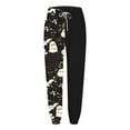 thumbnail image 4 of YDFCWXW Halloween Sweatpants for Women Baggy High Waisted Jogger Ghost Cartoon Graphic Sweat Pants with Pockets Black, S, 4 of 4