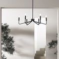 thumbnail image 4 of CLN-266C-MB Dainolite Clayton - 6 Light Chandelier In Contemporary Style-6 Inches Tall and 26 Inches Wide-Matte Black Finish    -Traditional, 4 of 12