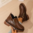thumbnail image 4 of Pandaie Ankle Boots for Women Chunky Low Heel Chelsea Short Booties 2025 Lug Sole Outdoor Fall Boot Non Slip Walking Casual Shoes Brown 9, 4 of 8