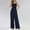 Blue, variant on Baqcunre Women's Jumpsuit, Women's Petite Regular Tall Casual Loose Overalls Jumpsuits Sleeveless Wide Leg Pants Rompers Black L