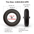 thumbnail image 2 of Hi-Run Stud 4.80/4.00-8 4PR Wheelbarrow Tire and Wheel Assembly 5/8" Bushing, 2 of 6