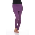 thumbnail image 1 of White Mark Skirted Cotton Leggings- 202-Purple - Extra Large, 1 of 1