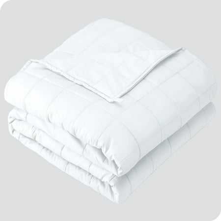 Bare Home 30 lbs Weighted Blanket for Adults - 80 x 87 - 210tc Twill Cotton White