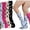 Leopard, variant on Ladies Colorful Fleece Knee High Socks Assorted 6 Pack 9-11 One Size, Polka