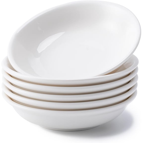 Dipping Bowls, Soy Sauce Dish Ceramic, Small Serving Bowls for Side Dishes Vintage Stylish Design, Set of Mini Appetizer Plates for Condiment Sushi Ketchup BBQ Party,