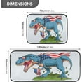 thumbnail image 2 of SKYSONIC Unique T-rex Dinosaur Kitchen Rugs and Mats 2 Pcs, American Flag USA Non-Slip Floor Runner Mat for Living Room Bedroom Dorm Hallyway Home Decor 19.7"x27.6"+19.7"x47.2", 2 of 7