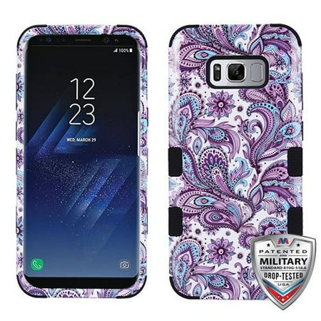 - Samsung Galaxy S8+, S8 Plus Case - Wydan Tuff Hybrid Hard Shockproof Case Protective Cover Paisley