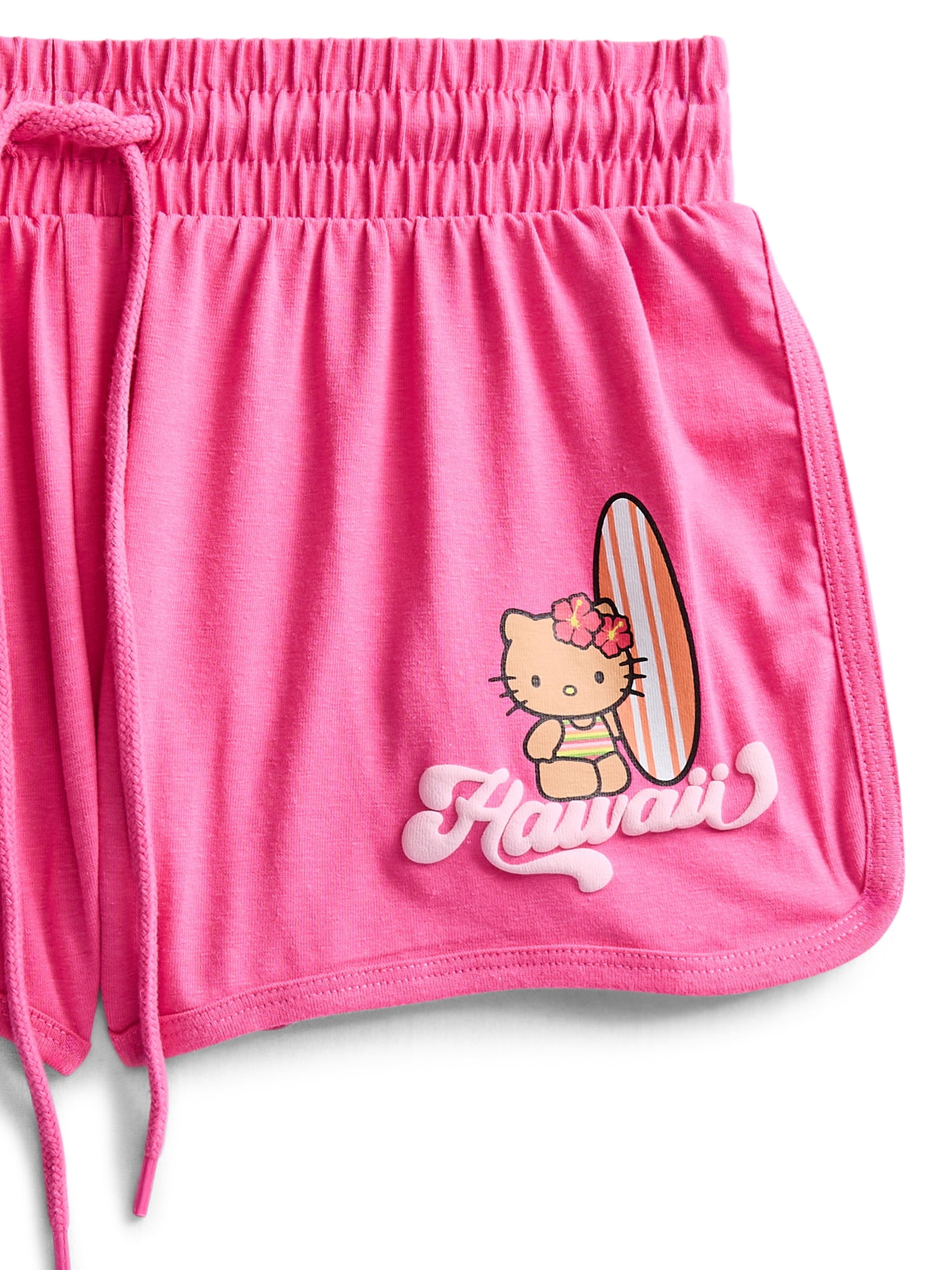Hello Kitty Women's Hot Pink Hawaii Shorts, Sizes XXS-XXL