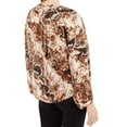 thumbnail image 2 of INC International Concepts Women's Blouse Snake-Print Keyhole Tie-Neck Brown Size Medium, 2 of 4