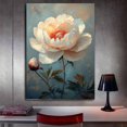 thumbnail image 3 of Mudket Framed,Canvas Wall Art,Ready to Hang,Peony Floral Canvas Print,Vintage Botanical Wall Decor,Rustic Farmhouse Art,for Bedroom Living Room Kitchen Office Decor - 12"L x 8"W, 3 of 10