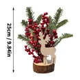thumbnail image 2 of Christmas Decoration Desktop Small Tree Simulation Flower Wreath Ornament New Year Decoration Red Fruit Small Tree for Home, 2 of 2