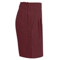 thumbnail image 4 of DHFJKG Womens Summer Straight Leg Shorts Casual Elastic Waist Solid Color Loose Fit Comfortable Daily Wear Shorts With Pockets Stylish Bottoms, 4 of 6