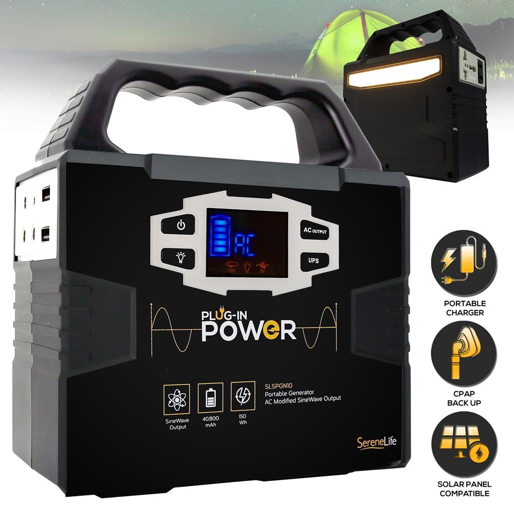 SereneLife SLSPGN10 Portable Power Generator Battery Pack Power