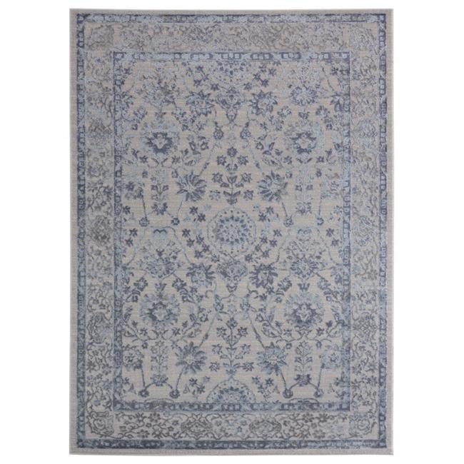 23" x 36" x 0.39" Blue Polyester/Olefin Accent Rug