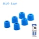 thumbnail image 4 of Matsuzay 3 pares de auriculares KZ almohadillas para los oídos aislamiento de ruido espuma en el oído cómodos auriculares engrosamiento Cables de audio/vídeo Azul, 4 of 6