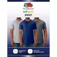 thumbnail image 3 of Fruit of the Loom Men's Lightweight Cotton Crew T-Shirt Multipack, Black 4 Pack, XX-Large, 3 of 3