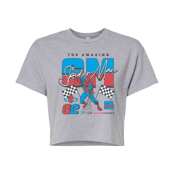 Spider-Man - Spidey Racing - Juniors Cropped Graphic T-Shirt