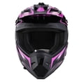 thumbnail image 4 of 1Storm Adult Motocross Helmet BMX MX ATV Dirt Bike Helmet Racing Style HF801 + Goggle + Gloves Bundle; Sonic Pink, 4 of 8