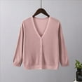 thumbnail image 2 of Diufon Womens Casual Cardigans Fall Solid Color Knit Coats V Neck Button Long Sleeve Tops, 2 of 3